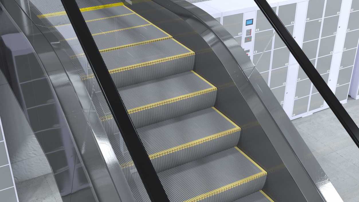 3D model Commercial Escalator