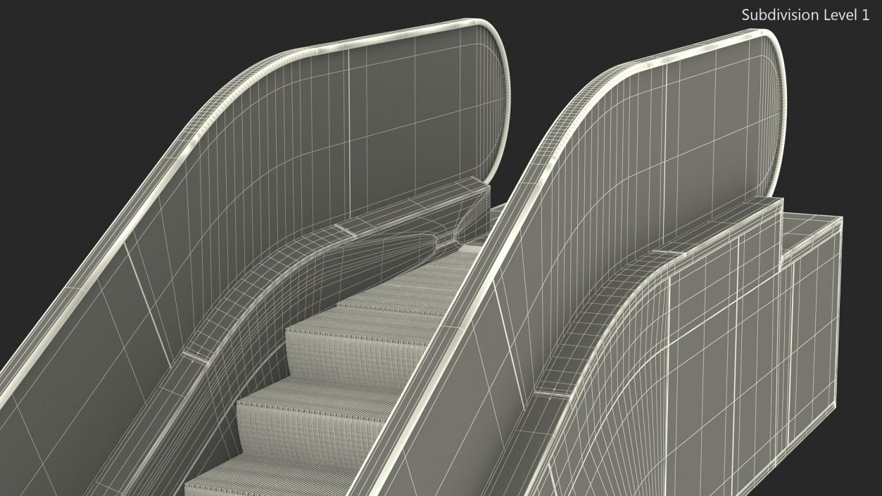 3D model Commercial Escalator