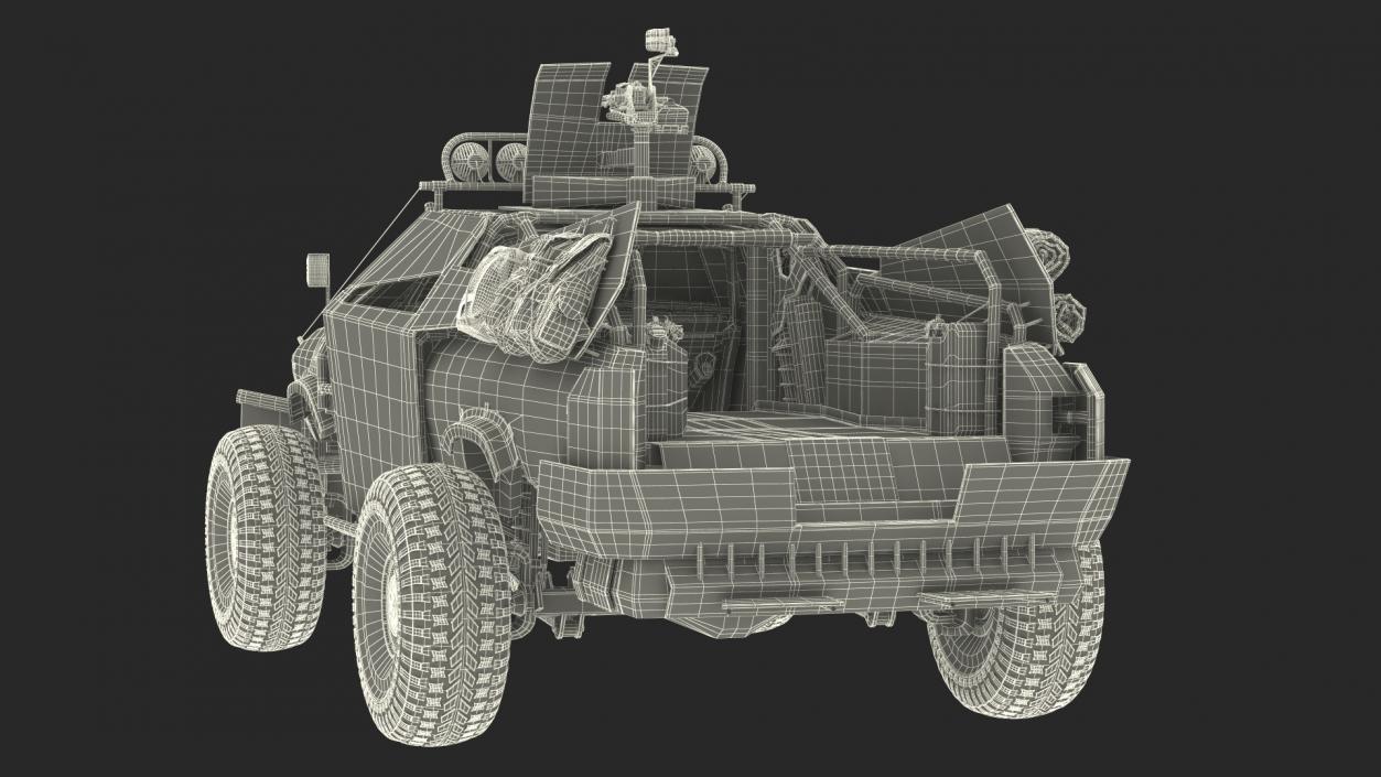 Post Apocalyptic Car Rigged 3D