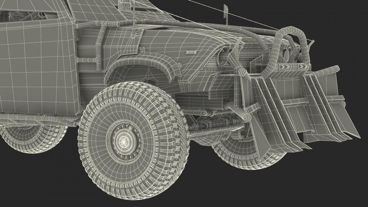 Post Apocalyptic Car Rigged 3D