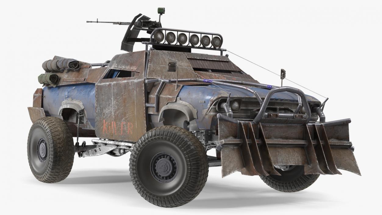 Post Apocalyptic Car Rigged 3D