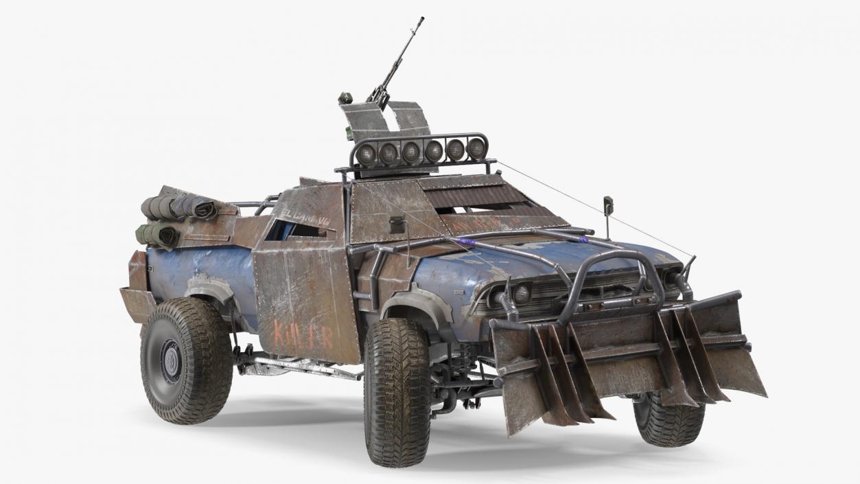 Post Apocalyptic Car Rigged 3D