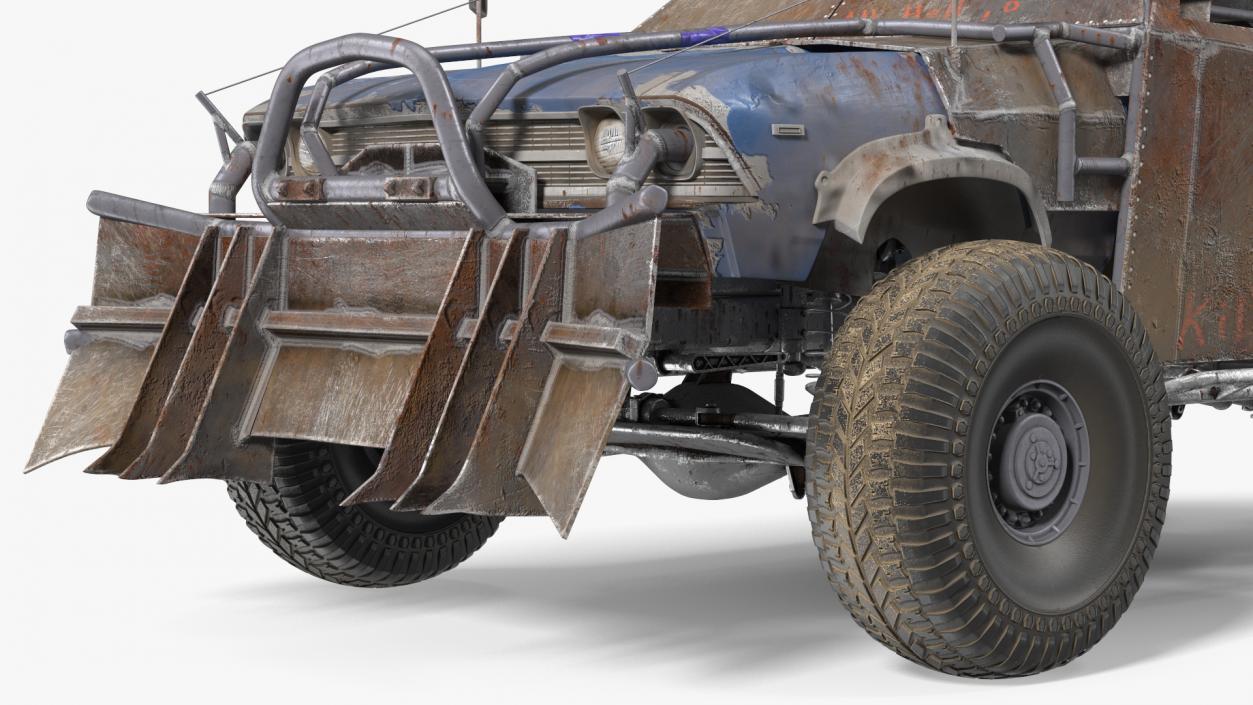 Post Apocalyptic Car Rigged 3D