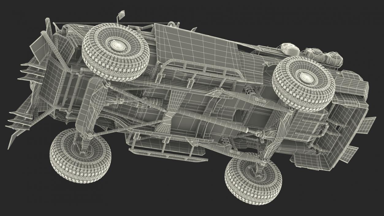 Post Apocalyptic Car Rigged 3D