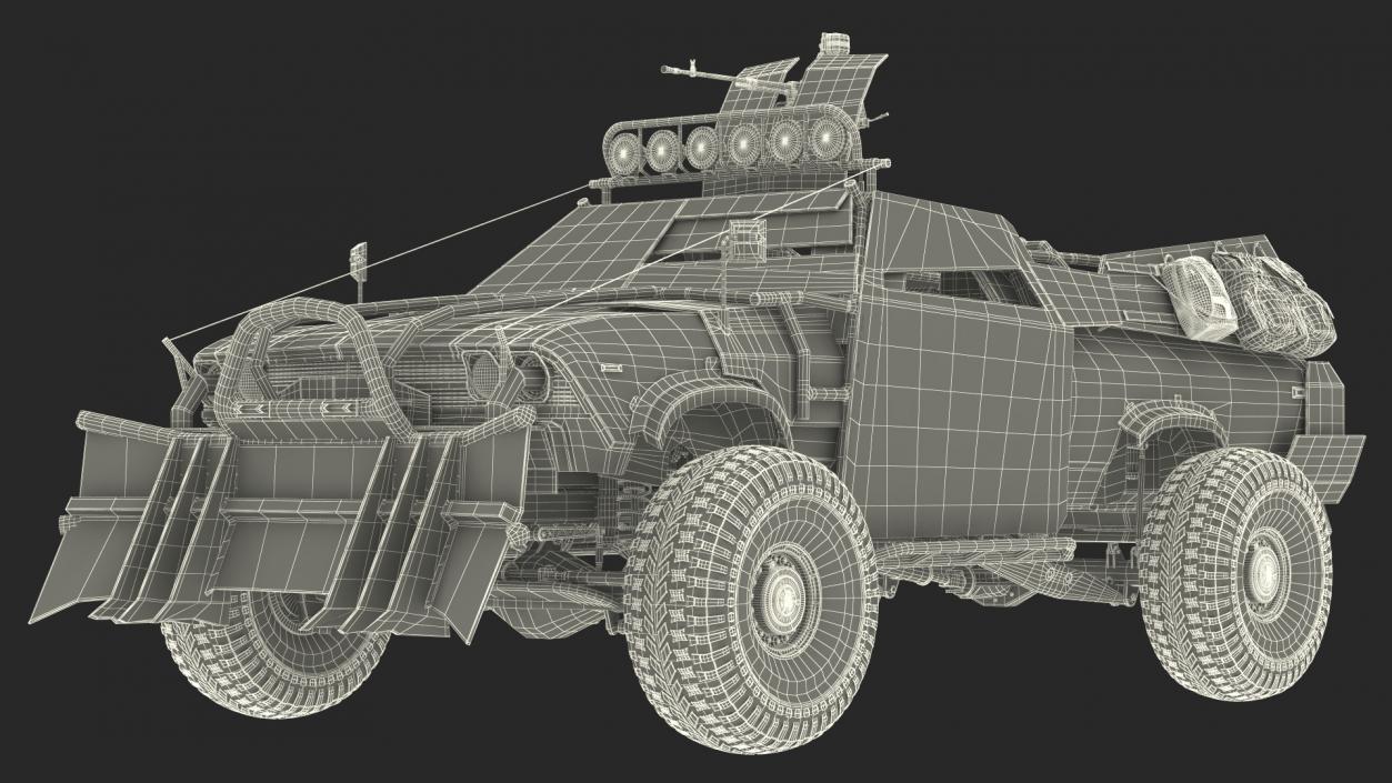 Post Apocalyptic Car Rigged 3D