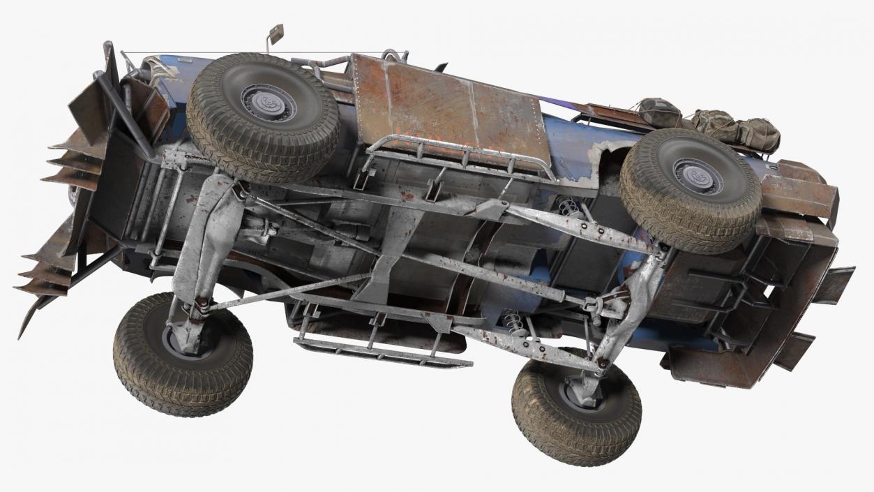 Post Apocalyptic Car Rigged 3D