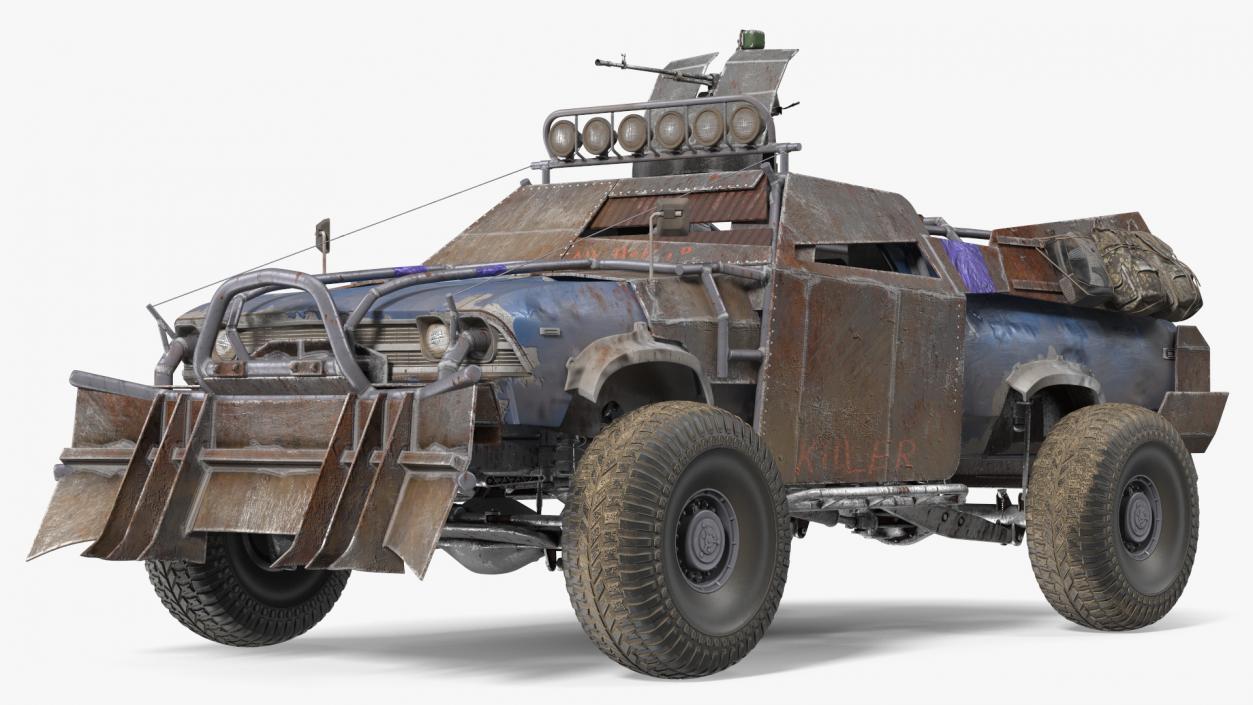 Post Apocalyptic Car Rigged 3D