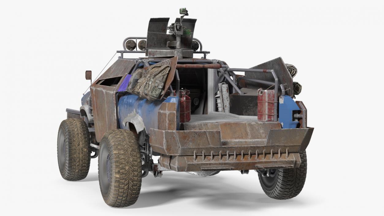 Post Apocalyptic Car Rigged 3D