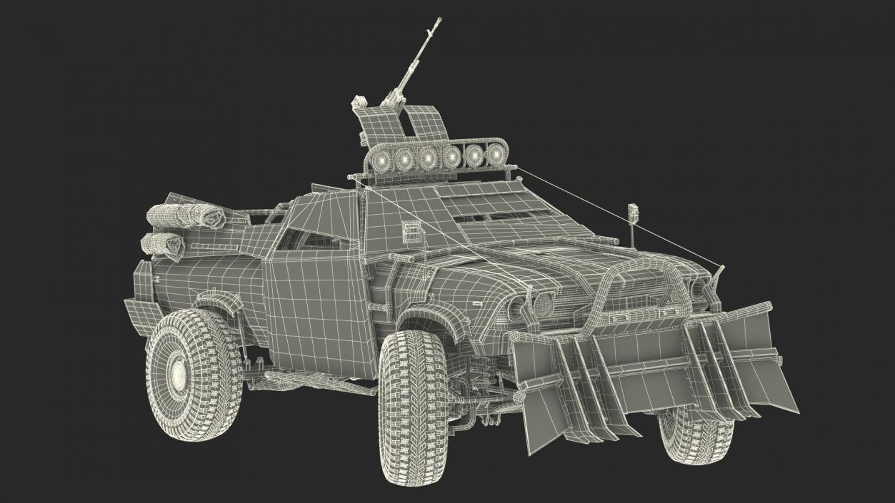 Post Apocalyptic Car Rigged 3D