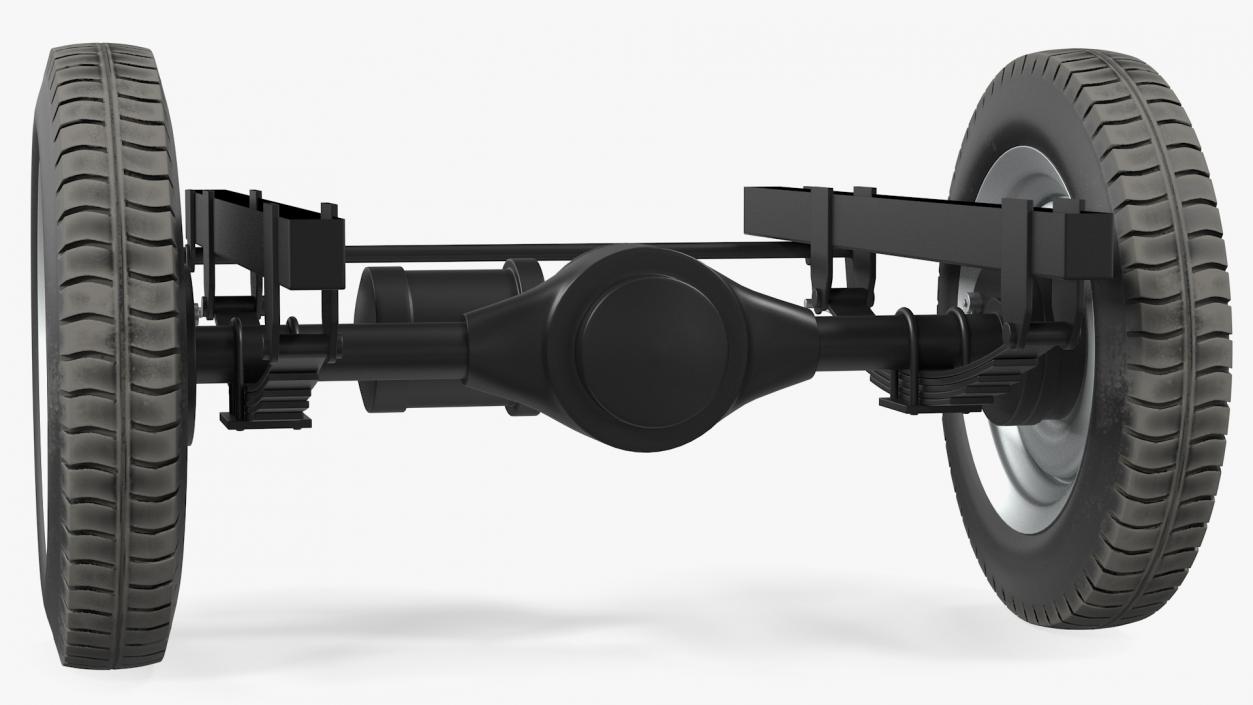 Tricycle Rear Axle with DC Motor 3D