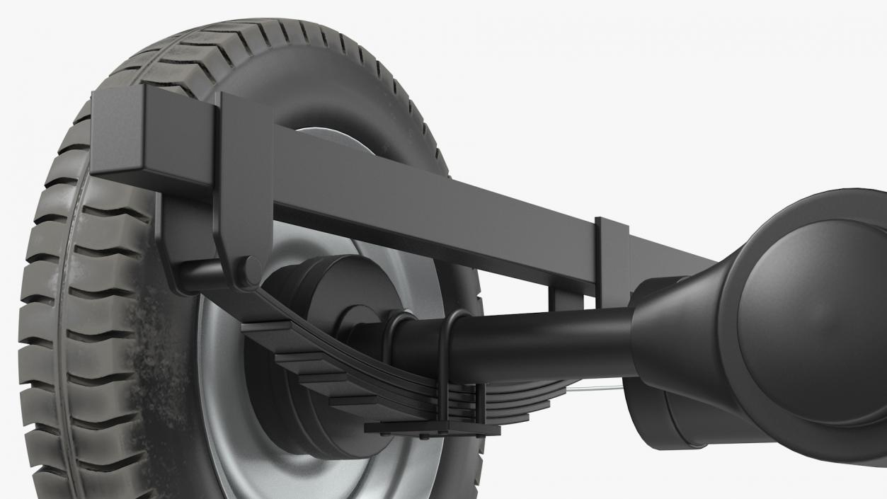 Tricycle Rear Axle with DC Motor 3D