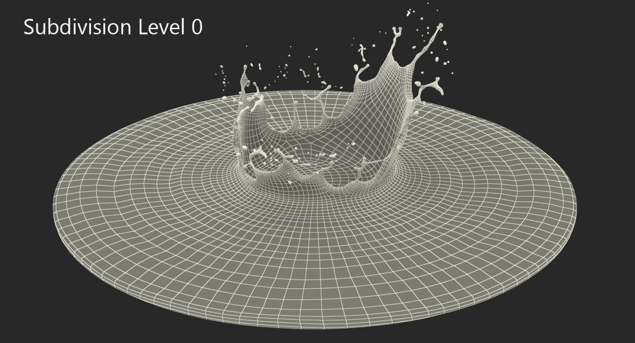 3D Water Crown Splash model