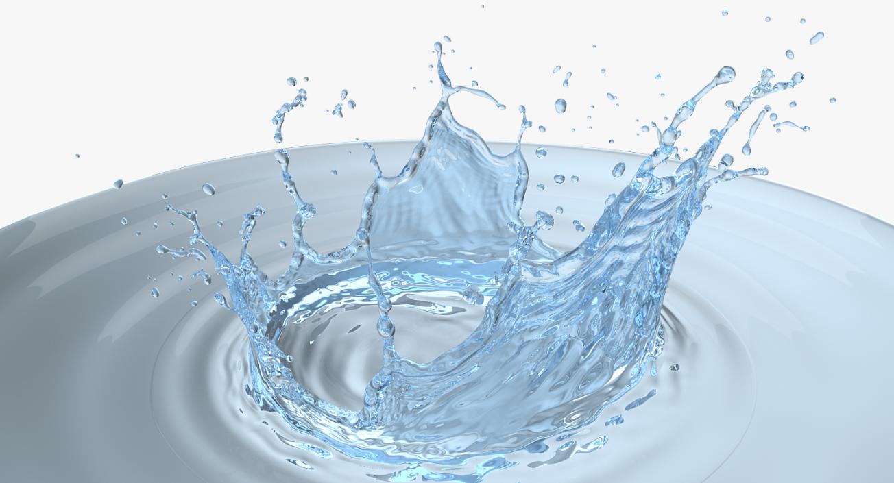 3D Water Crown Splash model