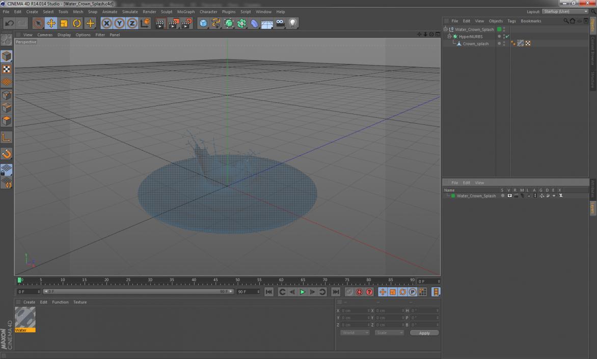 3D Water Crown Splash model
