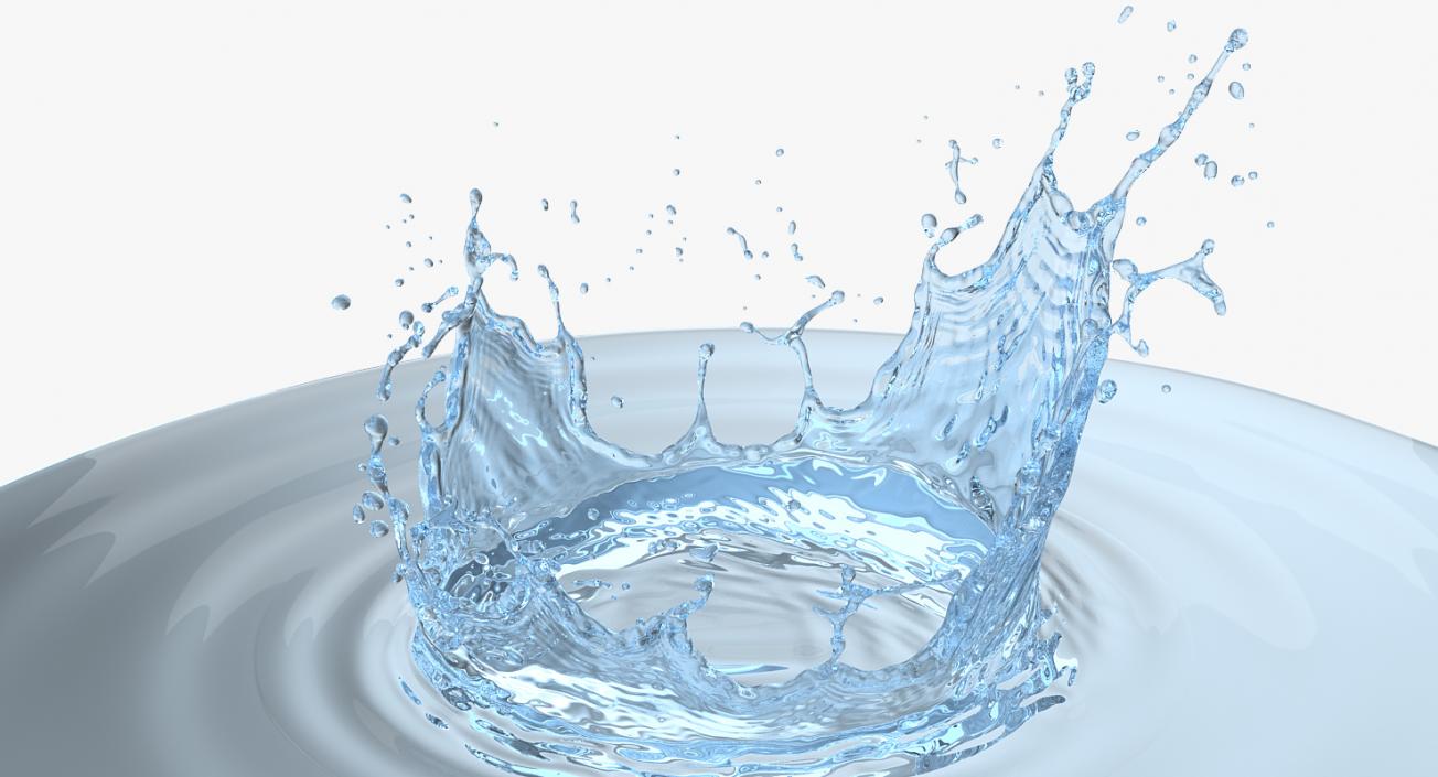 3D Water Crown Splash model