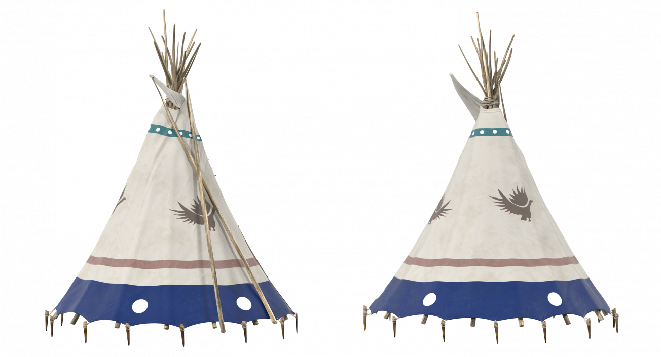 3D model Traditional Canvas Teepee