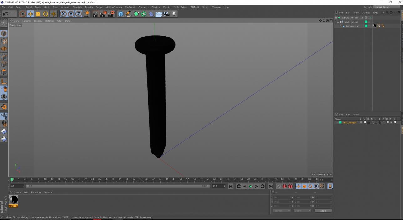 3D Joist Hanger Nails model