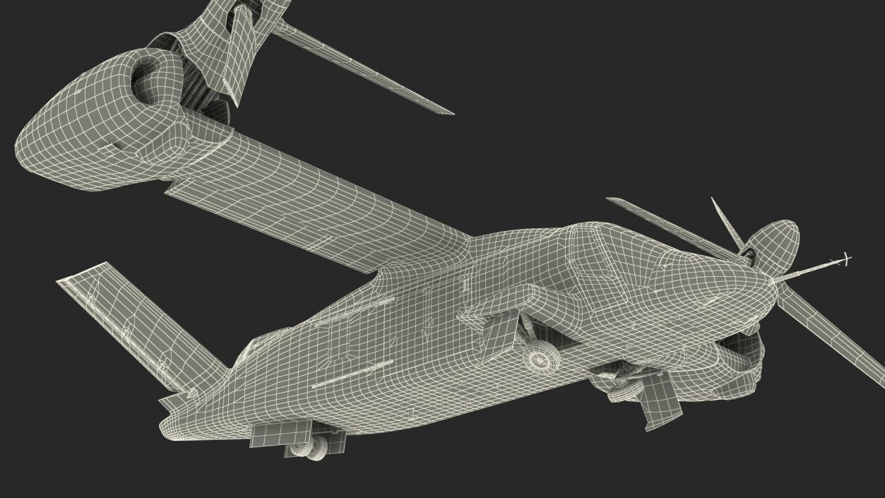 Bell V-280 Valor Tiltrotor Aircraft Rigged 3D