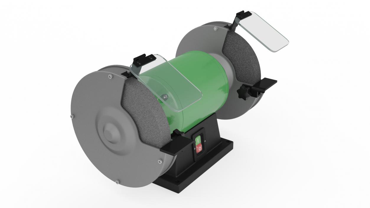 3D model Power Bench Grinder with Two Wheels