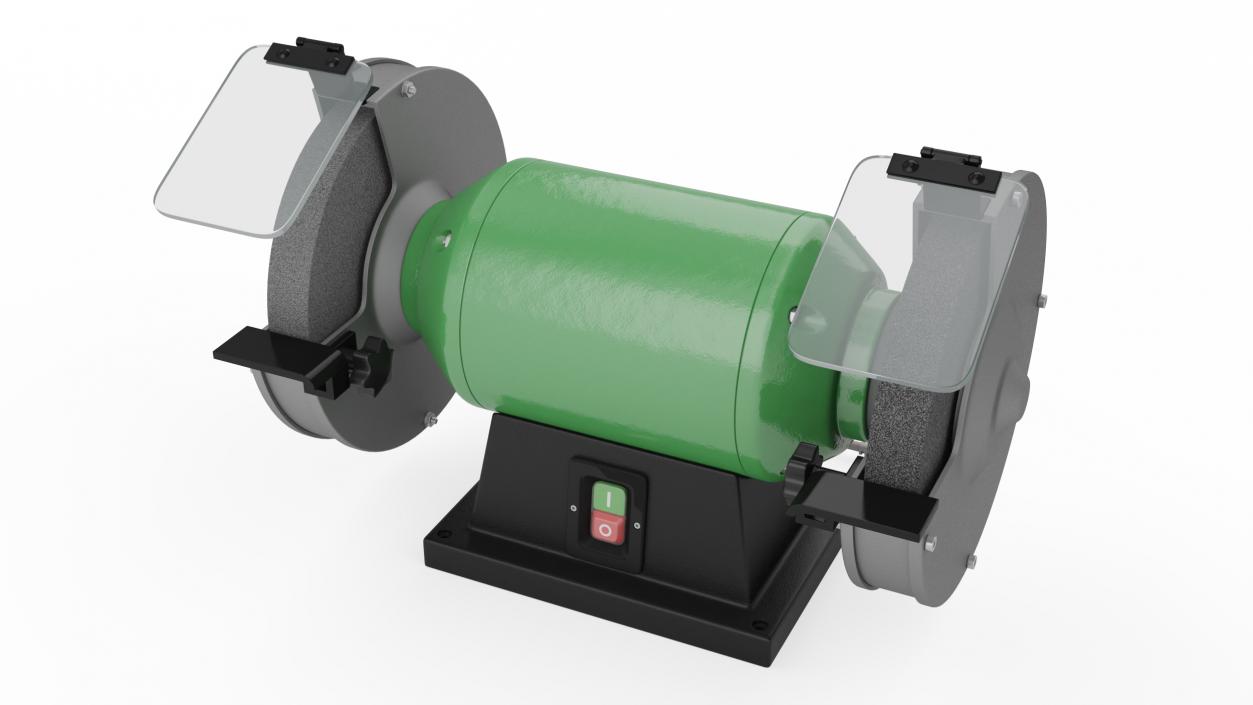 3D model Power Bench Grinder with Two Wheels