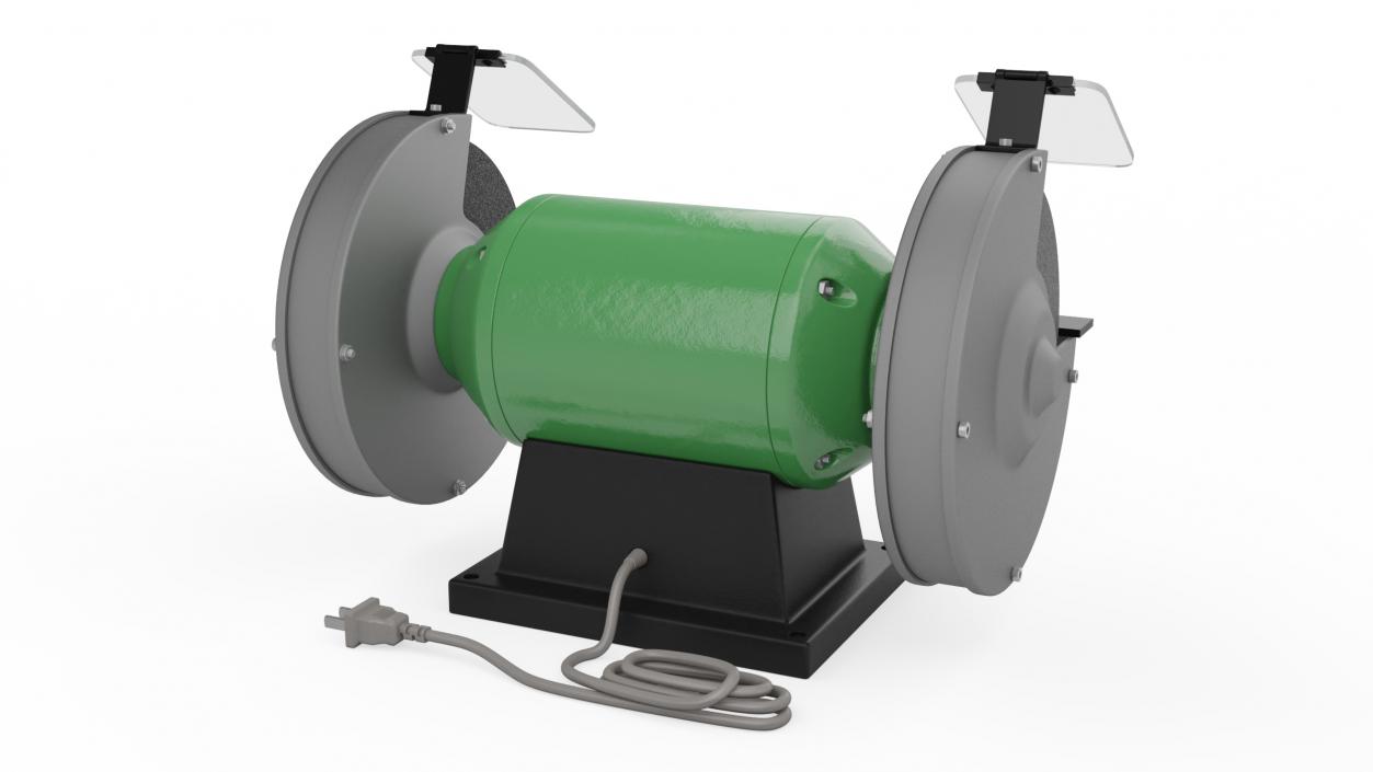 3D model Power Bench Grinder with Two Wheels