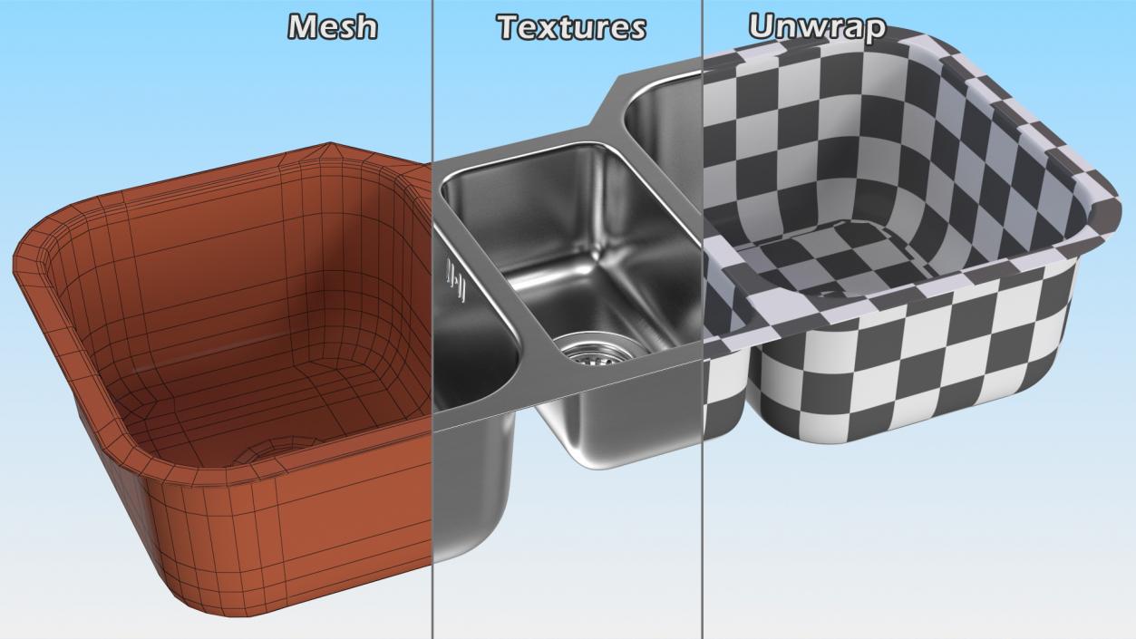 3D Kitchen Sinks Collection 3