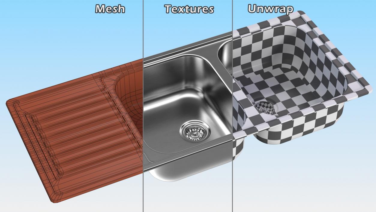 3D Kitchen Sinks Collection 3