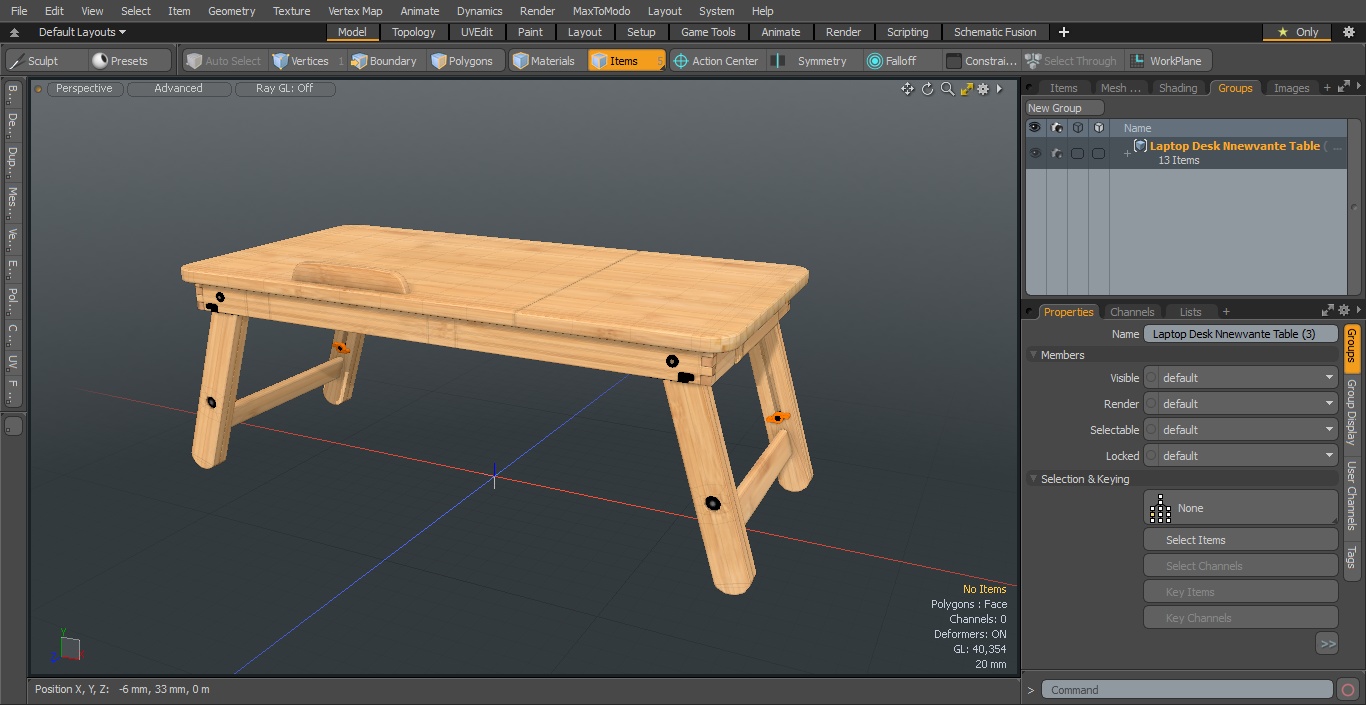 Laptop Desk Nnewvante Table 3D