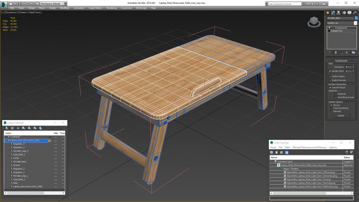 Laptop Desk Nnewvante Table 3D