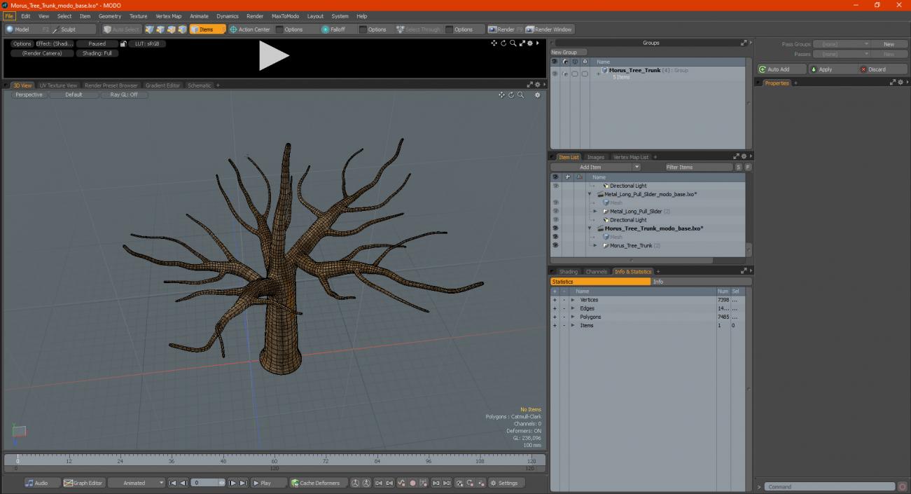 3D Morus Tree Trunk