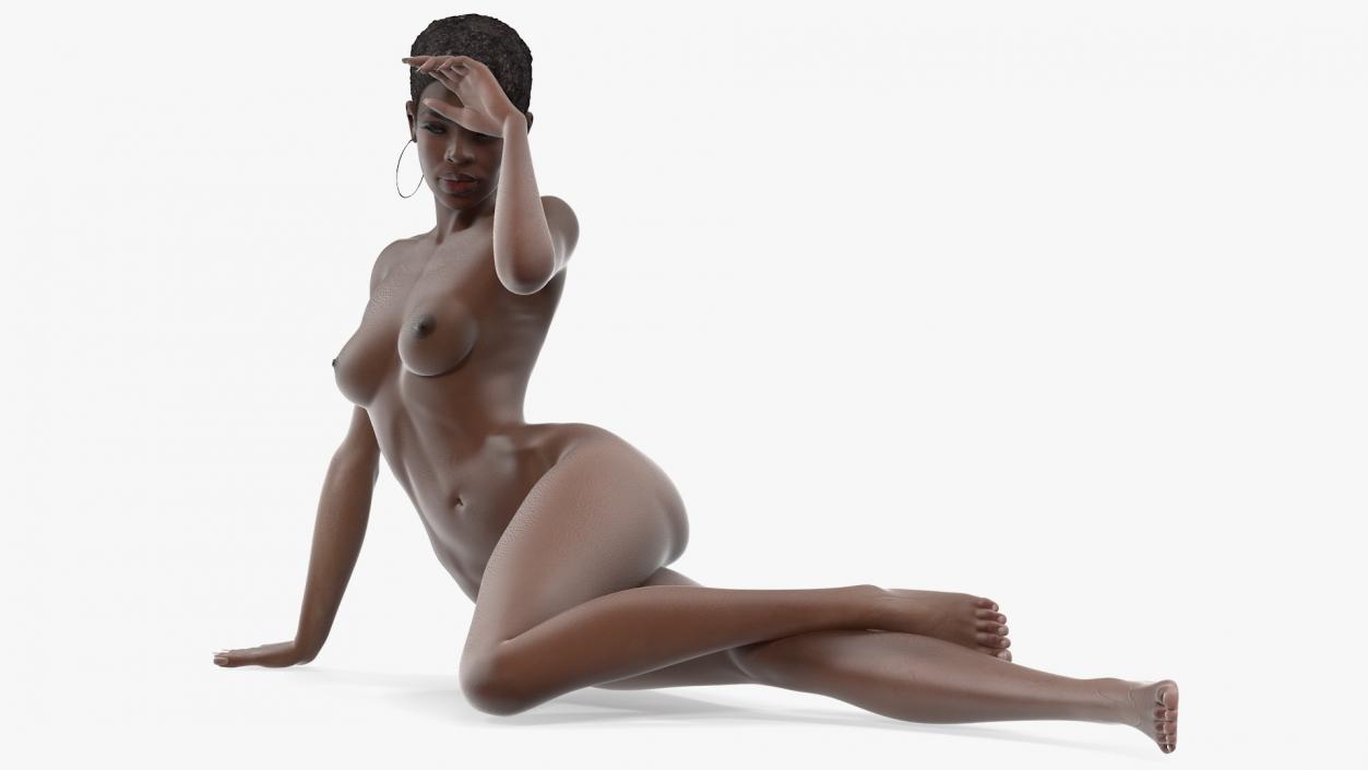 3D model Nude Dark Skin Woman