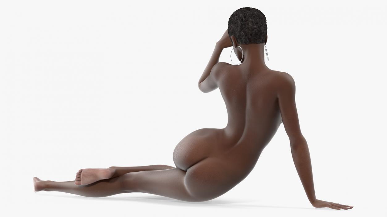 3D model Nude Dark Skin Woman