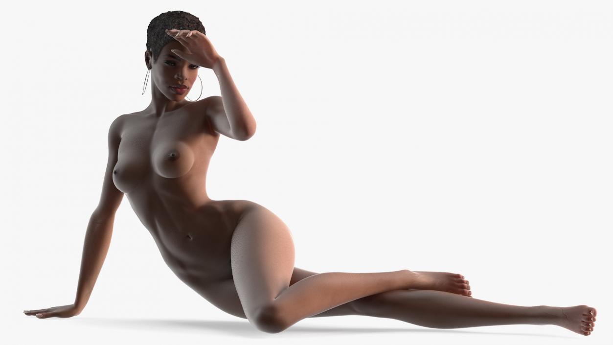 3D model Nude Dark Skin Woman