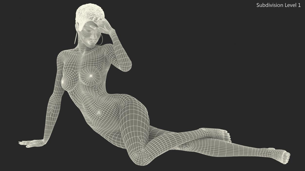 3D model Nude Dark Skin Woman