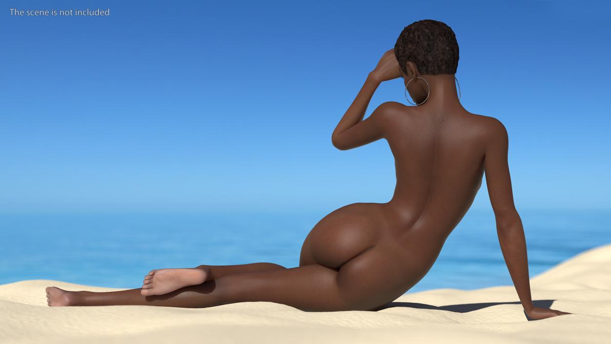 3D model Nude Dark Skin Woman