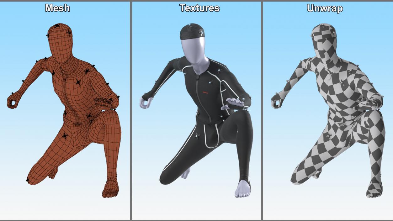 OptiTrack Motion Capture Suit Human Figure 3D