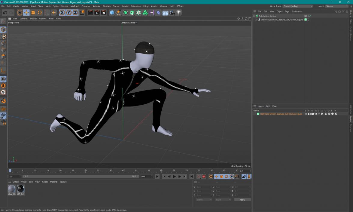 OptiTrack Motion Capture Suit Human Figure 3D