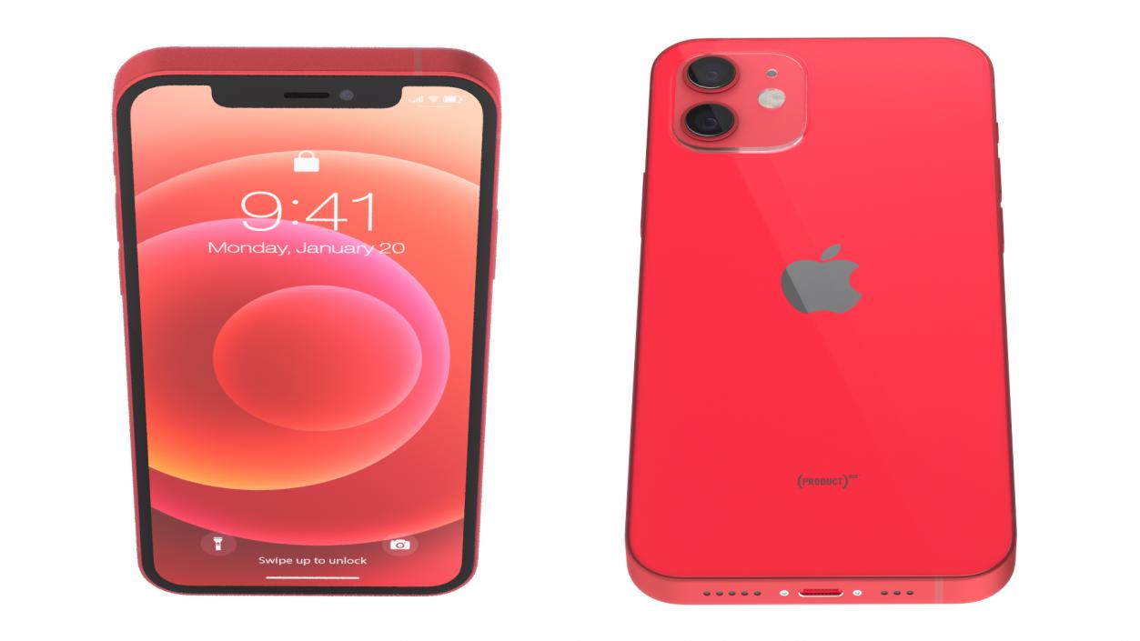 Apple iPhone 12 Product RED 3D