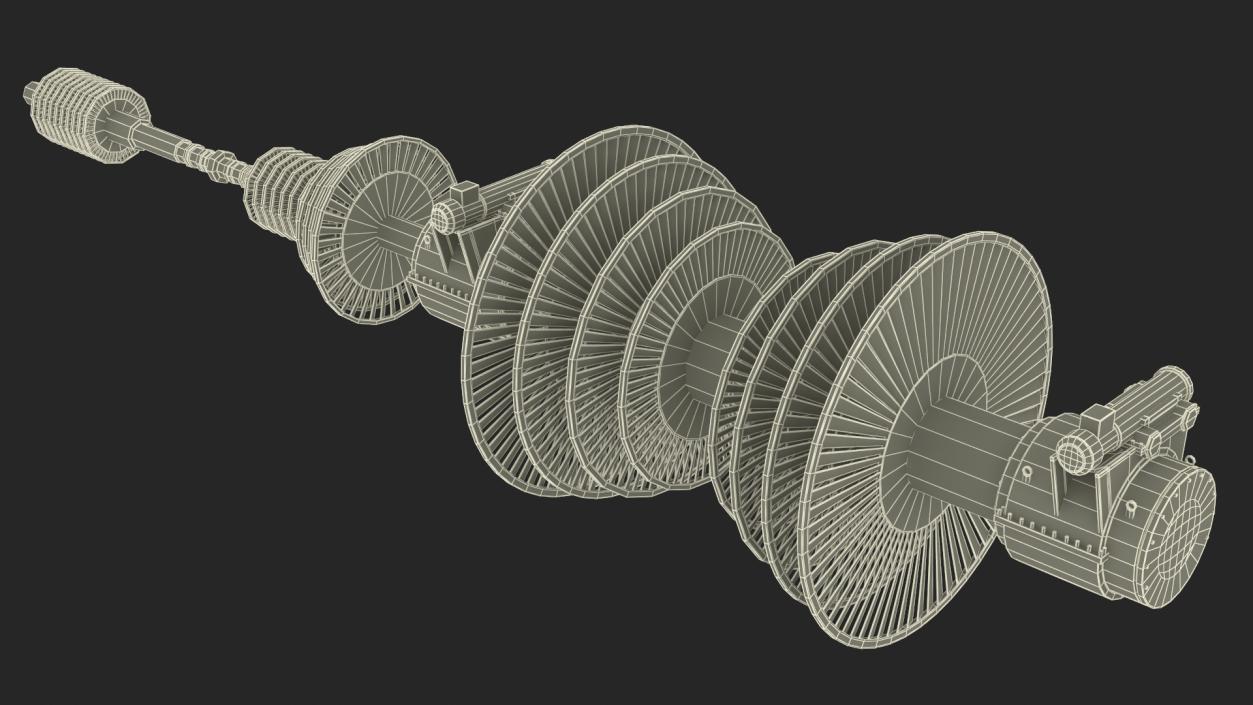 3D Engine Turbine Assembly model