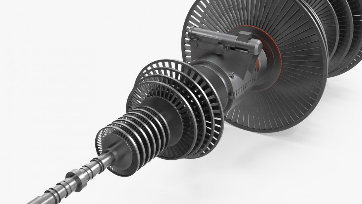 3D Engine Turbine Assembly model