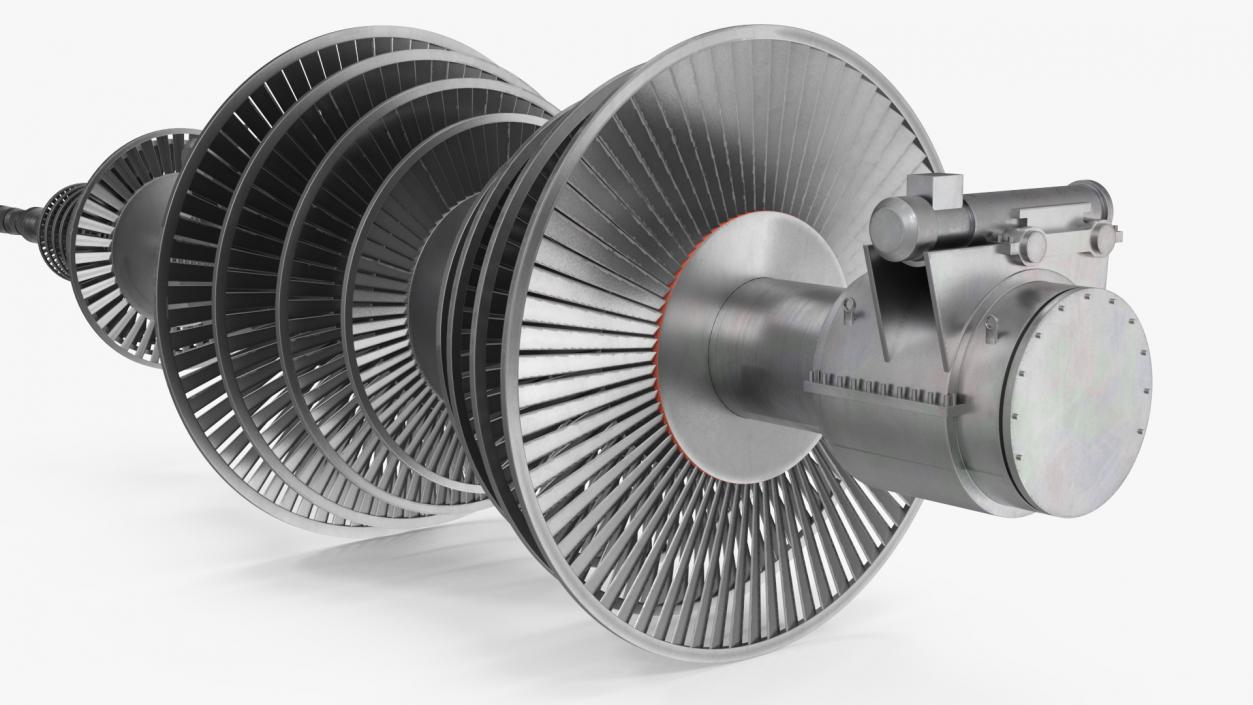 3D Engine Turbine Assembly model