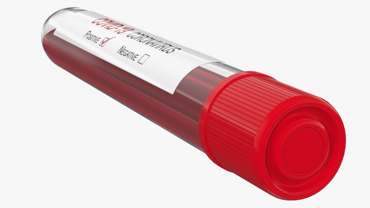 Positive Coronavirus Covid-19 Test 3D model