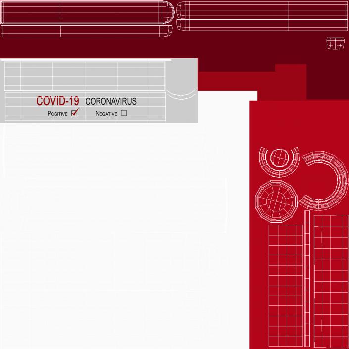 Positive Coronavirus Covid-19 Test 3D model