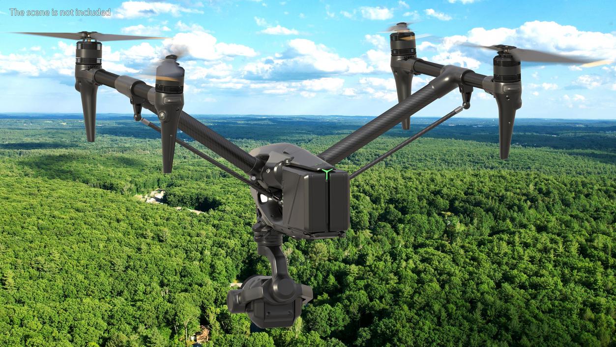 3D model DJI Inspires Drone Rigged