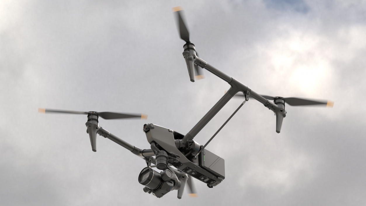 3D model DJI Inspires Drone Rigged