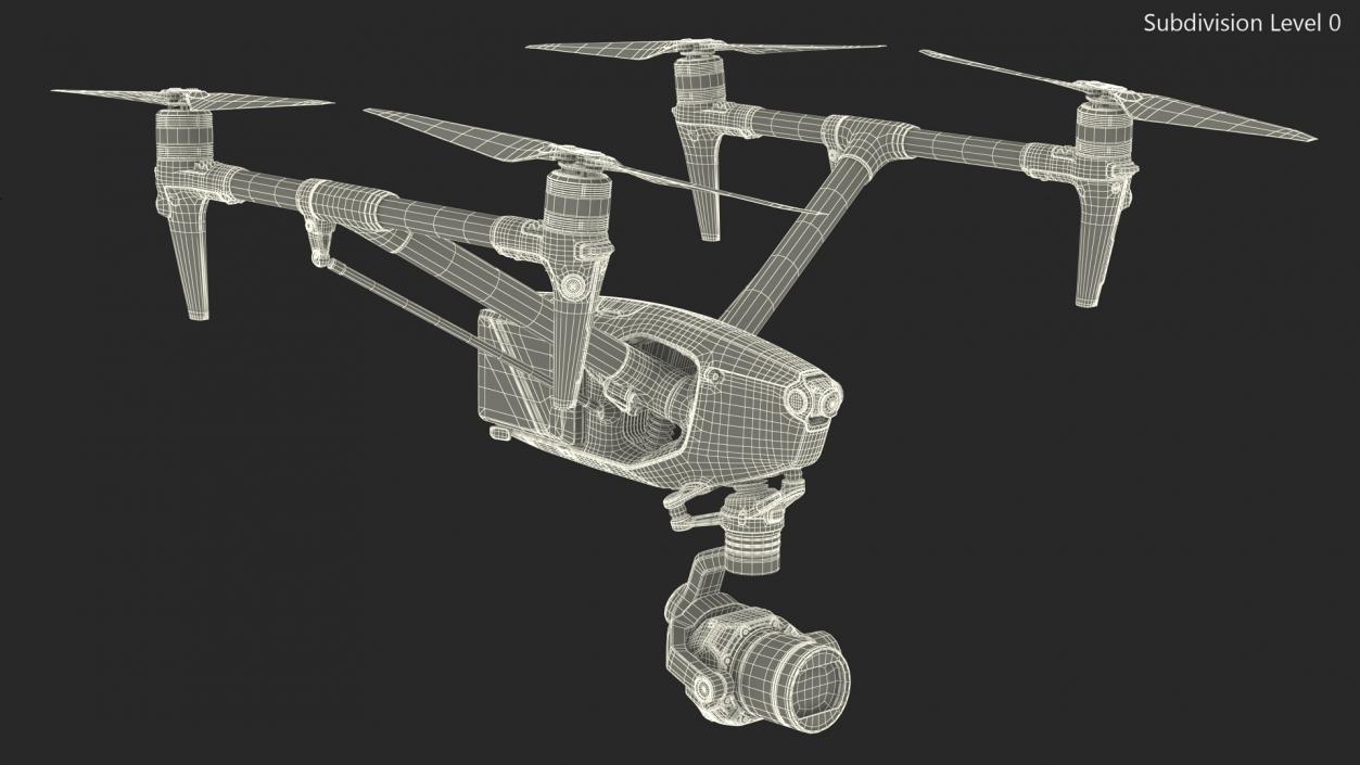 3D model DJI Inspires Drone Rigged