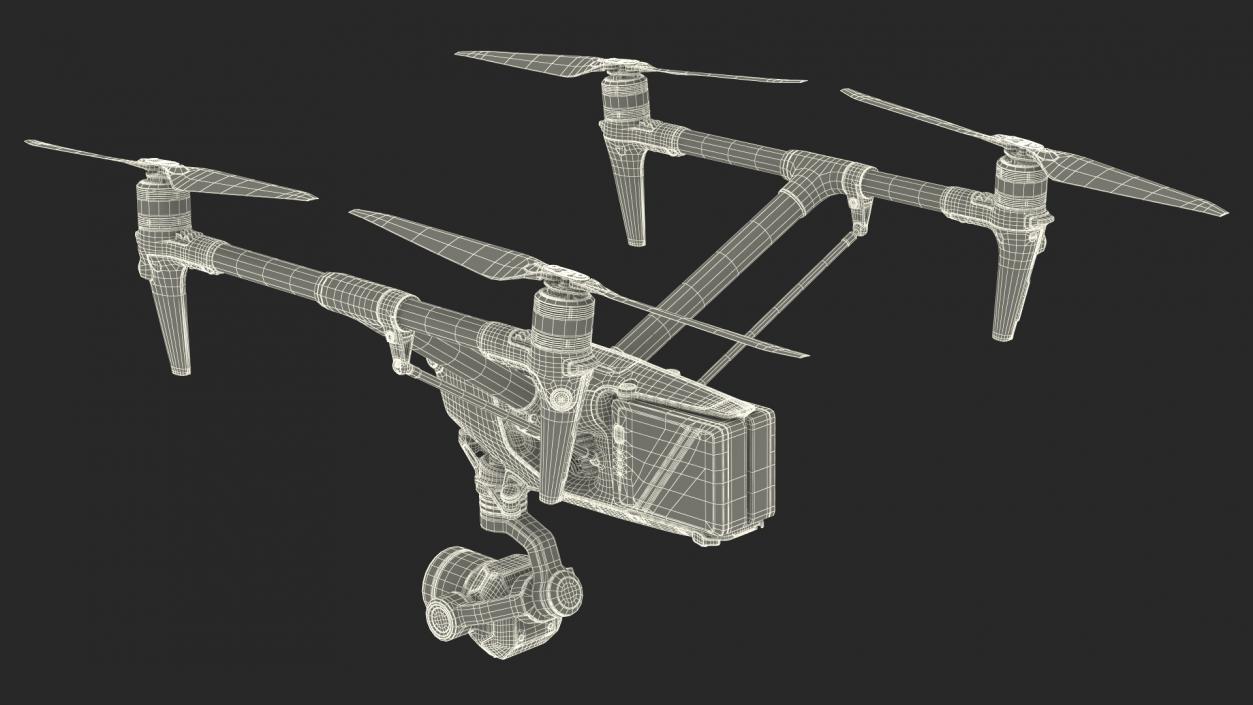 3D model DJI Inspires Drone Rigged