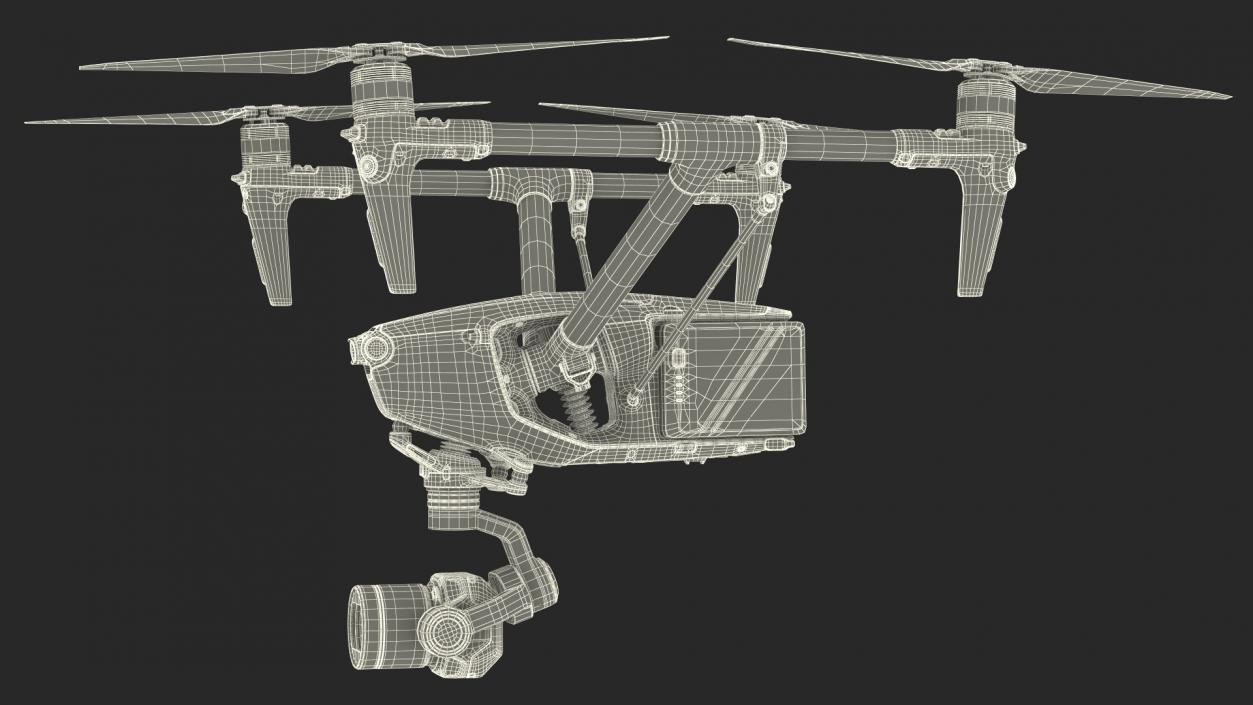 3D model DJI Inspires Drone Rigged