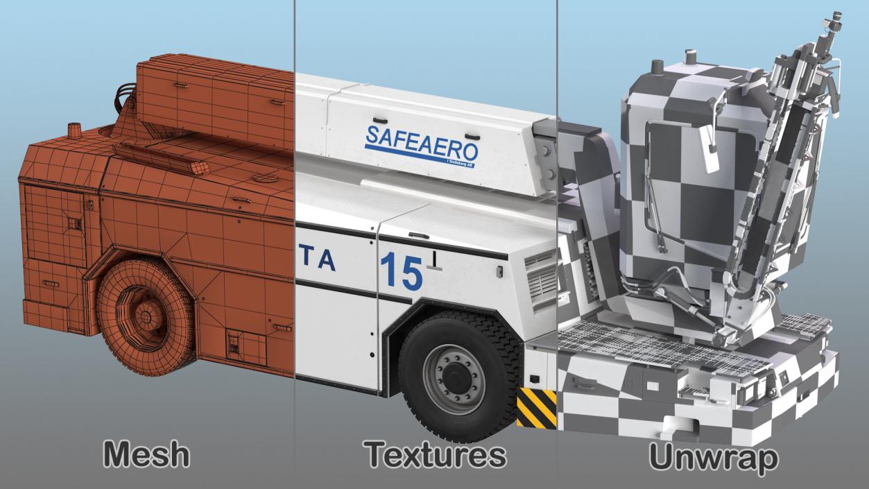 3D model Safeaero 220 Deicing Vehicle Rigged