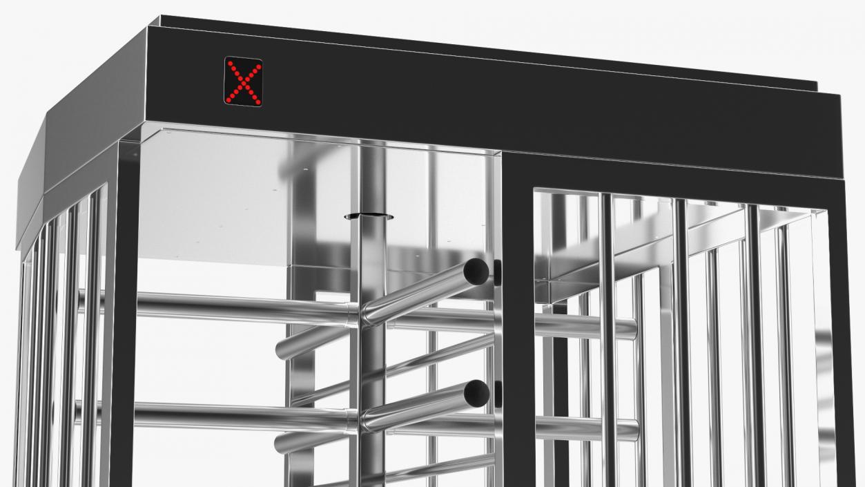 Stainless Steel Security Turnstile 3D model